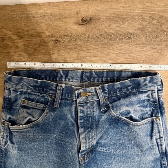 Wrangler Rugged Wear Jeans Men’s 32x34 Blue Denim Straight Leg 90s Y2K - Picture 4 of 8